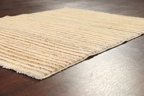 Stripe Gabbeh Kashkoli Oriental Area Rug 3x5