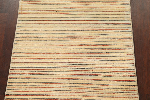 Stripe Gabbeh Kashkoli Oriental Area Rug 3x5