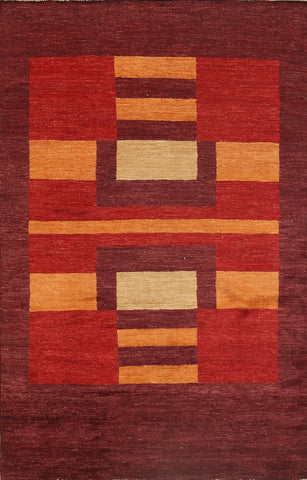 Geometric Gabbeh Kashkoli Oriental Area Rug 6x8