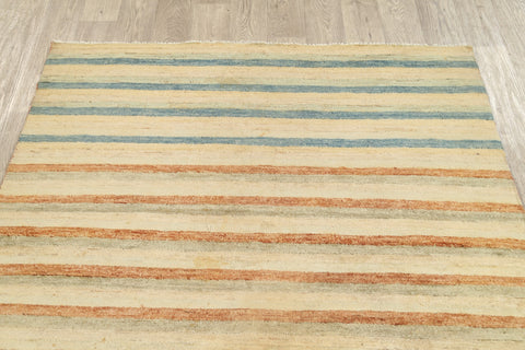 Stripe Modern Gabbeh Kashkoli Oriental Area Rug 5x6