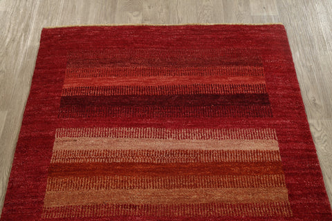 Contemporary Gabbeh Kashkoli Oriental Area Rug 4x6