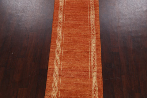 Contemporary Gabbeh Kashkoli Oriental Runner Rug 3x9