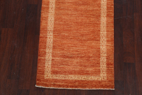 Contemporary Gabbeh Kashkoli Oriental Runner Rug 3x9