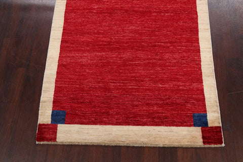 Contemporary Gabbeh Kashkoli Oriental Area Rug 4x6