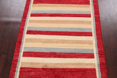 Contemporary Gabbeh Kashkoli Oriental Area Rug 4x6