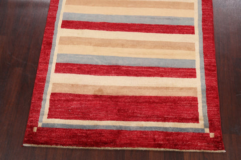 Contemporary Gabbeh Kashkoli Oriental Area Rug 4x6