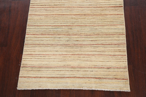 Contemporary Stripe Gabbeh Kashkoli Oriental Area Rug 3x5