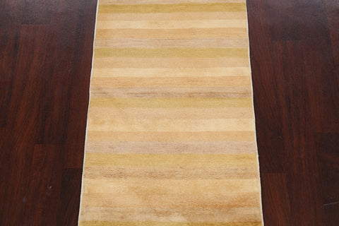 Contemporary Stripe Gabbeh Kashkoli Oriental Area Rug 2x4