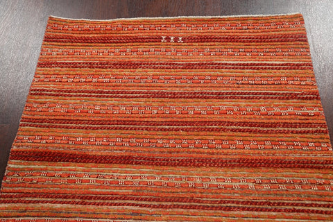 Contemporary Gabbeh Kashkoli Oriental Area Rug 4x6