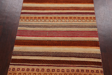 Stripe Modern Gabbeh Kashkoli Oriental Area Rug 4x6
