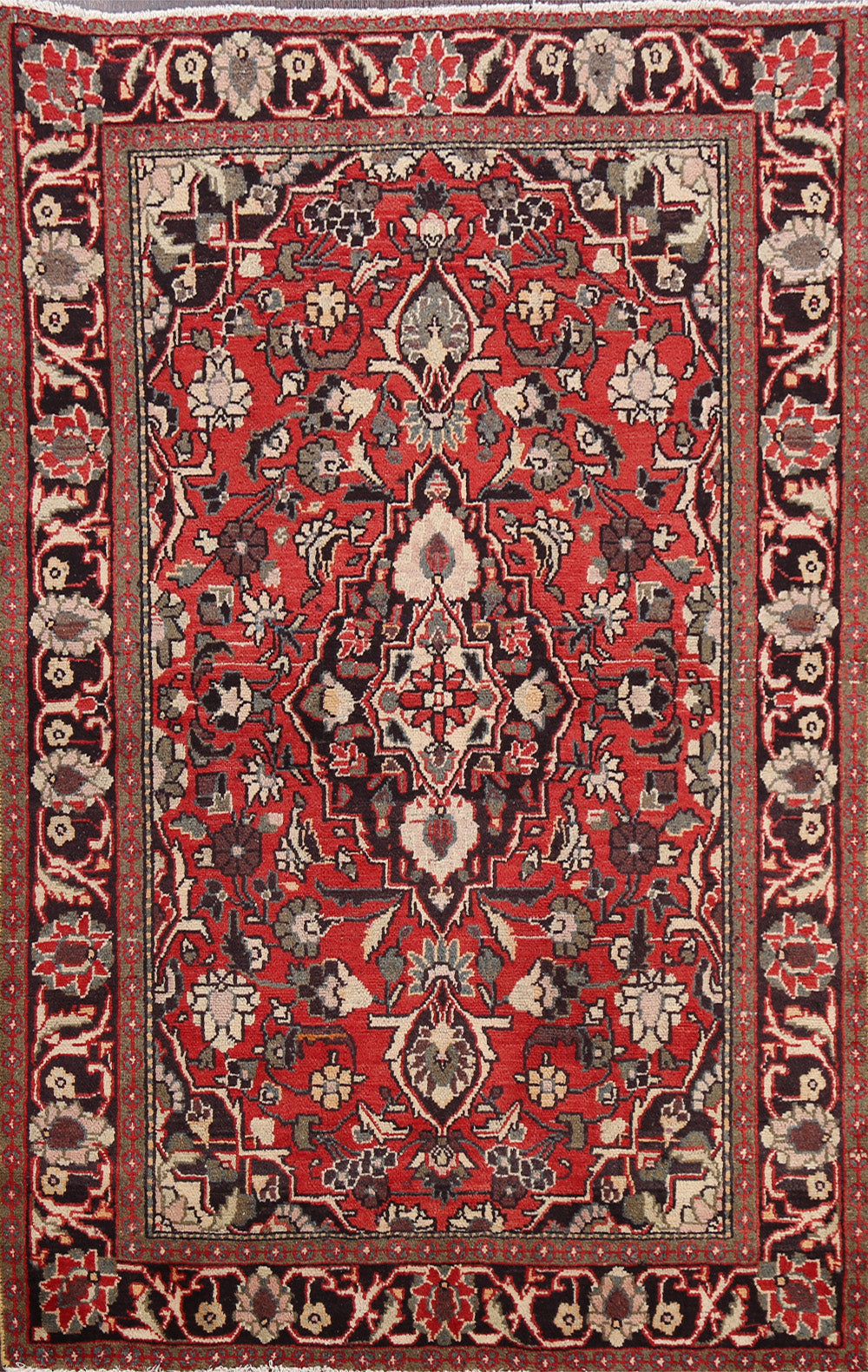 Floral Hamedan Persian Area Rug 4x6