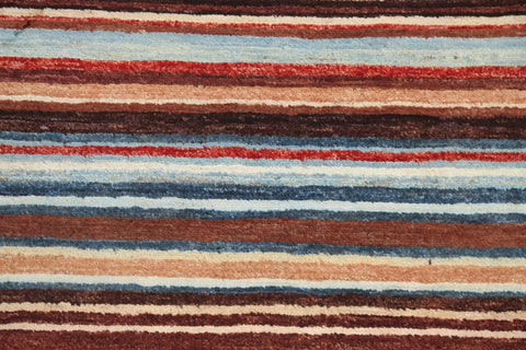 Stripe Modern Gabbeh Kashkoli Oriental Area Rug 3x4