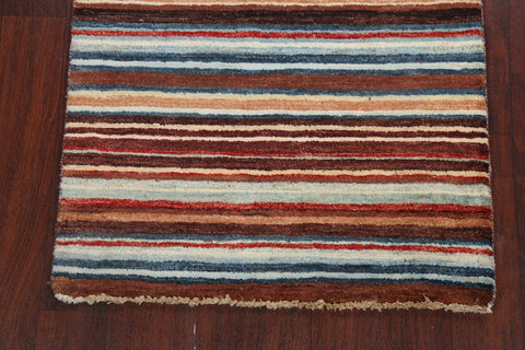 Stripe Modern Gabbeh Kashkoli Oriental Area Rug 3x4