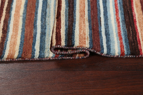 Stripe Modern Gabbeh Kashkoli Oriental Area Rug 3x4