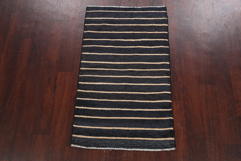 Stripe Modern Gabbeh Kashkoli Oriental Area Rug 3x4