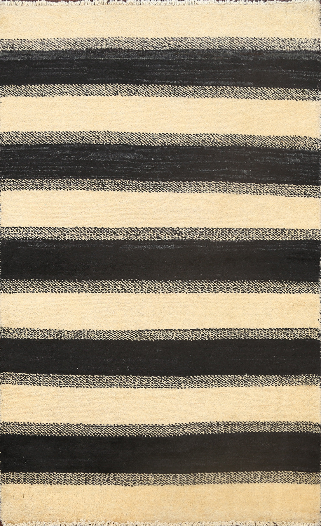 Stripe Modern Gabbeh Kashkoli Oriental Area Rug 3x4