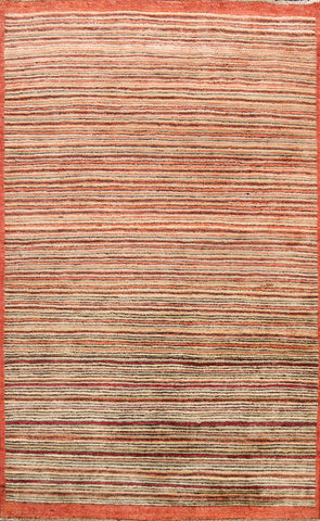 Contemporary Gabbeh Kashkoli Oriental Area Rug 4x6