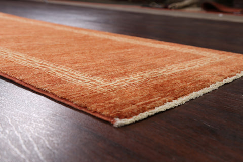 Contemporary Gabbeh Kashkoli Oriental Runner Rug 3x10