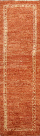 Contemporary Gabbeh Kashkoli Oriental Runner Rug 3x10