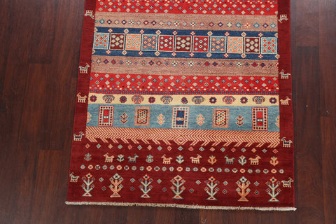 100% Vegetable Dye Super Kazak Oriental Area Rug 4x6