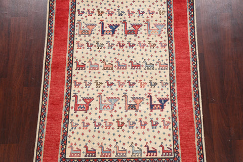 100% Vegetable Dye Super Kazak Oriental Area Rug 4x6