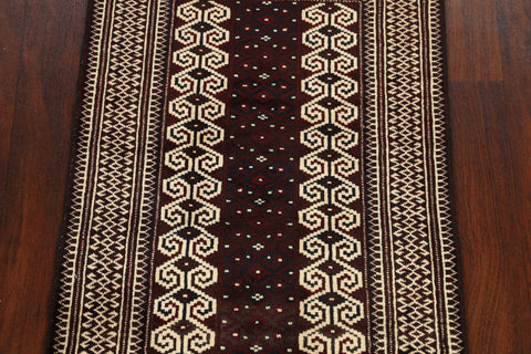 Tribal Geometric Balouch Persian Area Rug 3x4