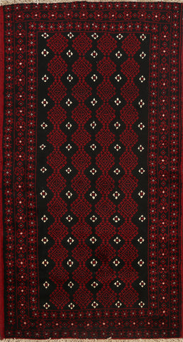 Tribal Geometric Balouch Persian Area Rug 4x7