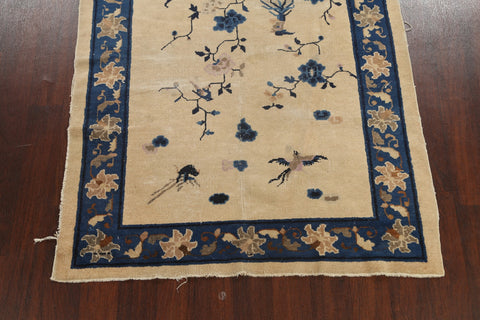 Antique 100% Vegetable Dye Peking Oriental Area Rug 4x7