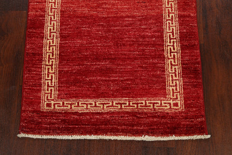 Contemporary Gabbeh Kashkoli Oriental Runner Rug 2x5