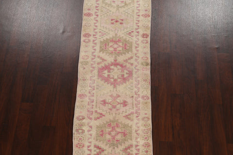 Geometric Oushak Oriental Runner Rug 3x10