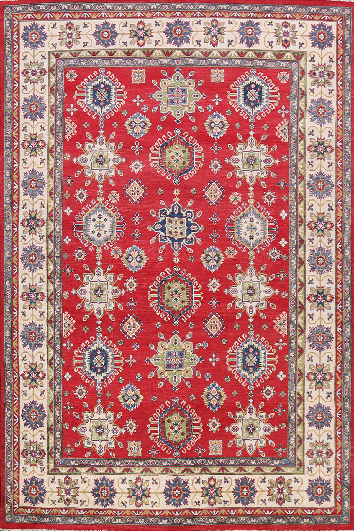 Geometric Kazak Oriental Area Rug 8x12