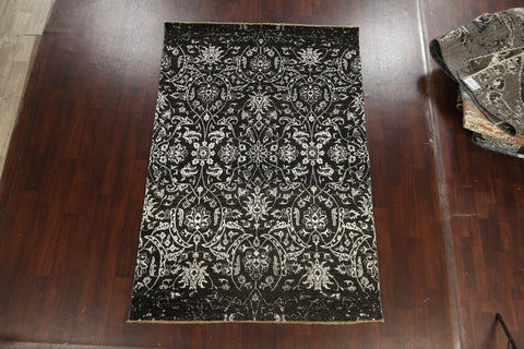 Vegetable Dye Damask Style Versace Oriental Area Rug 6x9