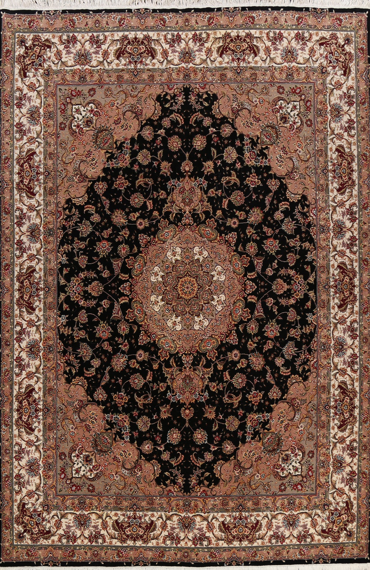 Vegetable Dye Floral Sino Tabriz Oriental Area Rug 8x10