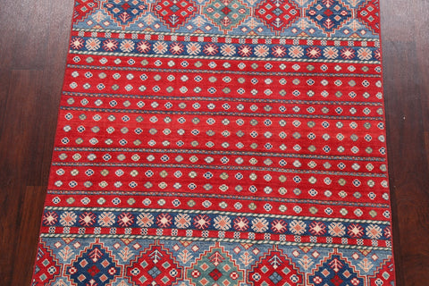 Geometric Kazak Oriental Area Rug 4x5