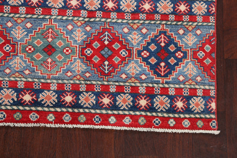 Geometric Kazak Oriental Area Rug 4x5