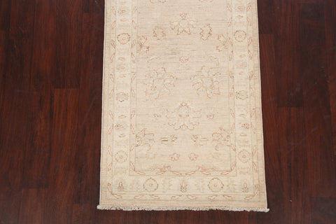 Vegetable Dye Floral Oushak Chobi Oriental Runner Rug 3x11