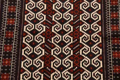 Tribal Geometric Balouch Persian Area Rug 3x4