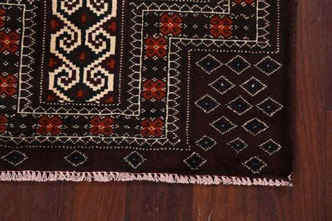 Tribal Geometric Balouch Persian Area Rug 3x4