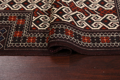 Tribal Geometric Balouch Persian Area Rug 3x4