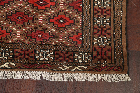 Tribal Geometric Balouch Persian Wool Rug 3x4