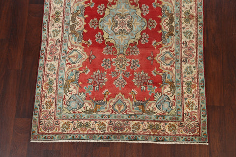 Floral Red Persian Area Rug 4x7