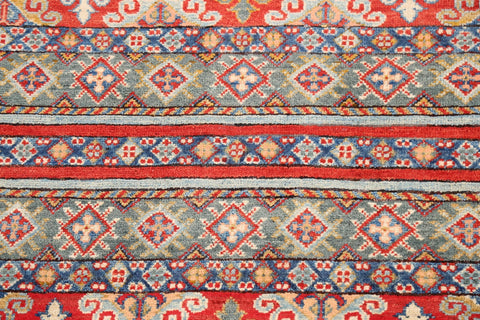 Tribal Geometric Kazak Oriental Area Rug 3x4