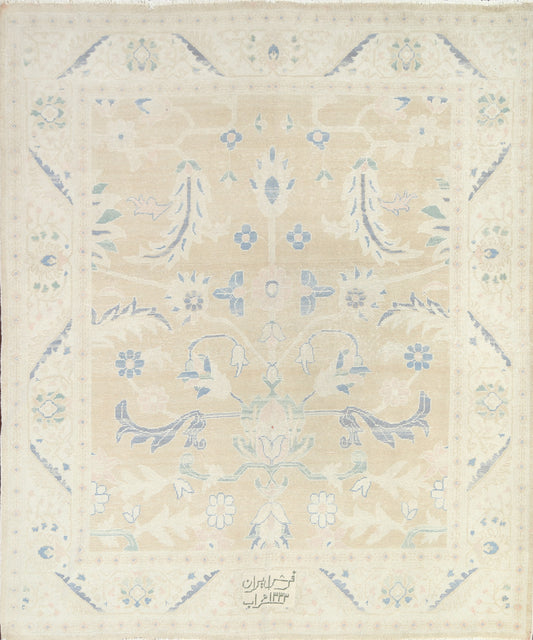 Floral Sultanabad Ziegler Persian Area Rug 6x6 Square