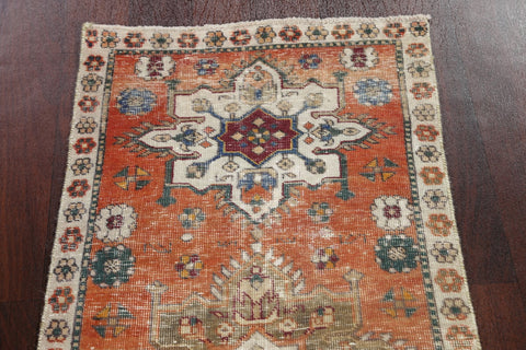 Antique Gharajeh Persian Runner Rug 2x7