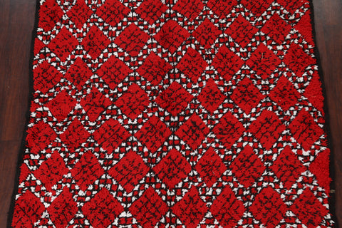 All-Over Red Moroccan Square Area Rug 6x6