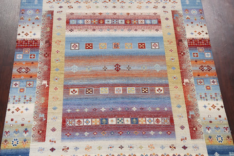 Vegetable Dye Gabbeh Kashkoli Wool Area Rug 7x10