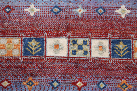 Vegetable Dye Gabbeh Kashkoli Wool Area Rug 7x10