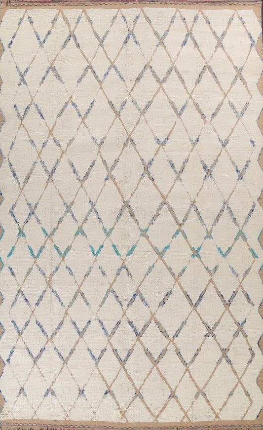 Trellis Moroccan Wool Area Rug 9x13