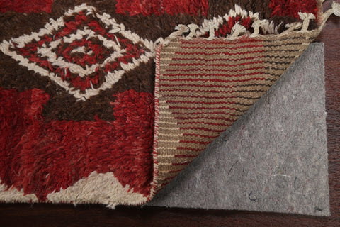 Geometric Moroccan Wool Runner Rug 3x12