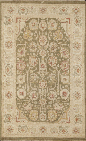 Vegetable Dye Peshawar Chobi Handmade Rug 3x5